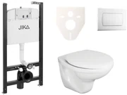 Cenovo zvýhodnený závesný WC set Jika do ľahkých stien / predstenová montáž + WC Fayans Neo SIKOJSJ1