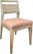 Moderná jedálenská stolička z masívu s textilným sedákom, 43x54x90 cm Urban 07
