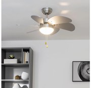 ZEVENTI - Stropný ventilátor FAMARA 1xE14/60W/230V šedá