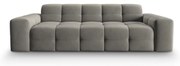 Sivá zamatová pohovka 222 cm Kendal - Micadoni Home
