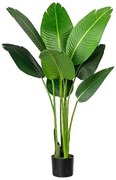 Umelá rastlina Strelitzia Nicolai v kvetináči, 120 cm, zelená