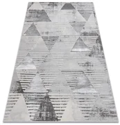 Koberec LIRA E1627 Trojuholníky geometrický, štrukturálny, glamour - sivý