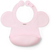 Silikónový podbradník s regulovaným zapínaním a vreckom, ružový