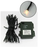 LED Vianočná vonkajšia reťaz 100xLED/2 funkcie/3xAA 10,8m IP44 teplá biela