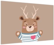Obraz - Jeleň v pruhovanom tričku (90x60 cm)