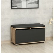 Skrinka na topánky DRAGO 42x80 cm čierna/orech