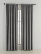 Zamatové zatemňovacie závesy Cesar sivé - 140 x 250 cm (2ks) - riasiaca stuha