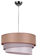 Duolla - Luster na lanku TRIO 1xE27/40W/230V pr. 45 cm hnedá/šedá/strieborná