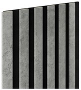 Akustické dekoračné panely SLIM, loft 3D lamely na filcovom podklade, rozmer 270 x 30 cm, IMPOL TRADE
