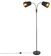 Moderná stojaca lampa čierna 2-svetlo - Carmen