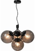 Nordlux - Luster na lanku IVONA 4xE27/28W/230V čierna