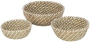 Súprava 3ks prírodný košík z morskej trávy Witte - Ø 23*8/ Ø 27*10/ Ø 32*12 cm