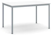 Jedálenský stôl, 1200 x 800 mm, tmavo sivá podnož, biela