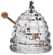 Sklenená nádoba na med včelí úľ, Crystal Bohemia, 150 ml