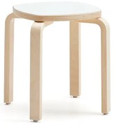 Detská stolička VIDE, laminát - biela, výška 380 mm