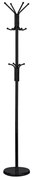 Věšák stojanový, výška 182 cm, kovová konstrukce, černý matný lak, nosnost 10 kg
