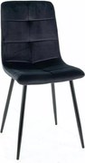 SI Ivo Velvet stolička čierna