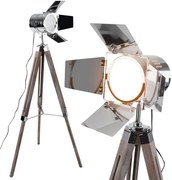 Stojaca lampa so statívom, farba starožitného dreva