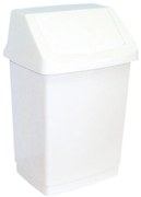 Odpadkový kôš s vekom plastový 50 l, biela