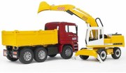 Bruder Nákladné auto MAN TGA s bagrom Liebherr, 1:16, 73 x 18,5 x 23 cm