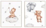 Detské obrázky v súprave 2 ks 30x40 cm Teddy Bears – knor