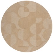 Kusový koberec Moderno Gigi Natural kruh, 160x160 (priemer) kruh, béžová, obývacia izba, Flair Rugs