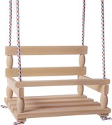 Detská drevená hojdačka béžová