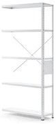 Policový regál FIRST, prídavná sekcia, 1960x1005x300 mm, biely