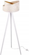 Stojacia lampa Werona 7, 1x krémové textilné tienidlo so vzorom, g, w