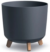 Plastový kvetináč na nožičkách DGTL300L 29,8 cm - antracit