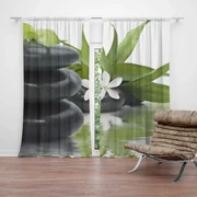 Sablio Záves Kvet s kameňmi: 2 ks 140x250 cm