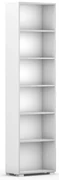 Knižnica SILVER LINE, 1 stĺpec, 2230 x 600 x 400 mm, biela