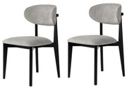 Súprava jedálenských stoličiek Lionte Grey and Black, 2 ks