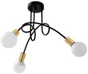 Toolight - Stropné svietidlo Paradise 3xE27 APP517-3C, čierna-zlatá, OSW-08640