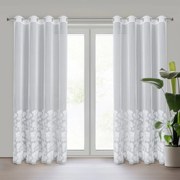 ZÁCLONA NA KRÚŽKOCH EVA MINGE JASMIN 140X250 CM VZOROVANÁ