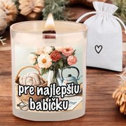 Krásna sviečka s praskajúcim knôtom 450g - Pre babičku