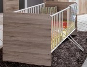 Detská postieľka Cariba 70x140 cm, dub san remo/biela%