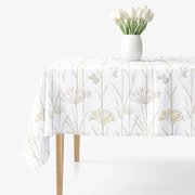 Goldea hranatý obrus 100% bavlnené plátno - okrasné rastliny 80 x 80 cm