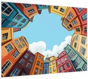 Obraz - Medzi domami (70x50 cm)