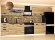 Kuchynská linka Belini 240 cm dub sonoma s pracovnou doskou Ella2 TOR ELLA2/4/WT/DS/0/B1