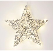 Vianočná svietiaca hviezda Silver, 30 x 30 cm, 20 micro LED, na batérie