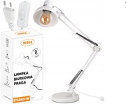 BERGE Stolová lampa XL Praga 1xE27 LED biela