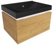 Kúpeľňová skrinka s umývadlom SAT Feel 60x30x46 cm dub medový mat SATFEEL60DMU1MB