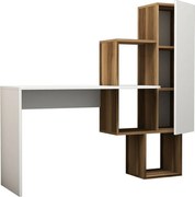 Pracovný stôl Acelya Walnut and Whitefarby