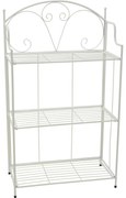 Kovový stojan na kvety Verona biela, 58 x 100 x 30 cm