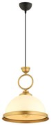 Závesné svietidlo na lanku MONZA 1xE27/40W/230V pr. 26 cm krémová/bronzová