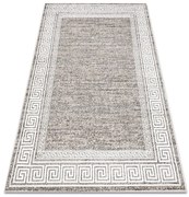 Koberec MATEO 8033/944 grécky, ramka - štrukturálny sivý / béžový