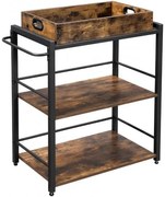 Servírovací stôl na kolieskach VASAGLE LRC72X