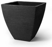 Ryhovaný kvetináč 40 x 40 x H 42 cm antracit