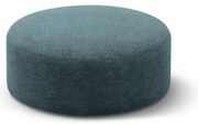 Taburet z textílie buklé v petrolejovej farbe Dia – Micadoni